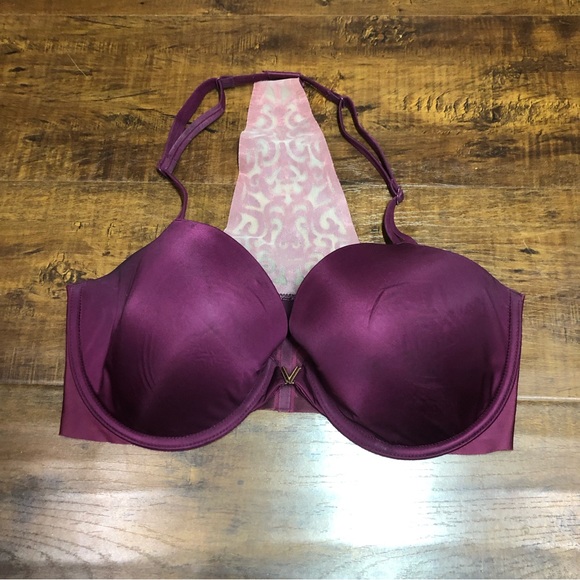 Victoria's Secret Racerback Demi Bra Burgundy - Picture 3 of 5